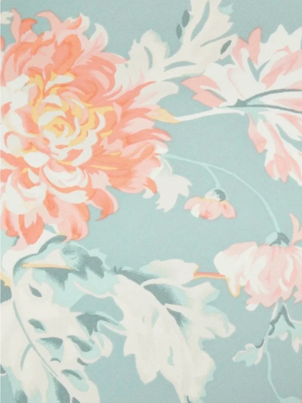 Abercrombie & Fitch Floral Slip Midi Dress in Mint and Blush